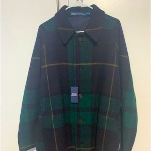 Polo Tweed Tartan Wool Coat
